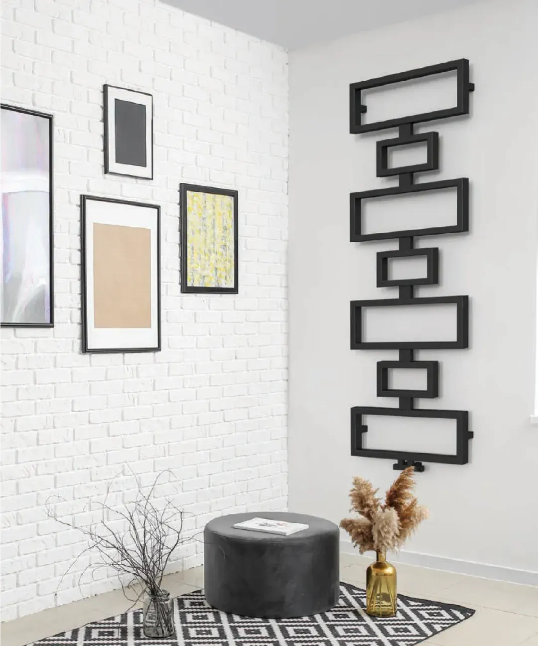 Bell Big dizajnerski radijator u prostoru pogled 2