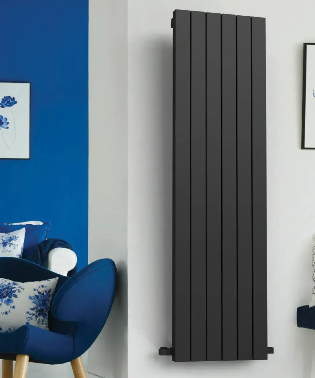 Heaton dizajnerski radijator u prostoru pogled 1