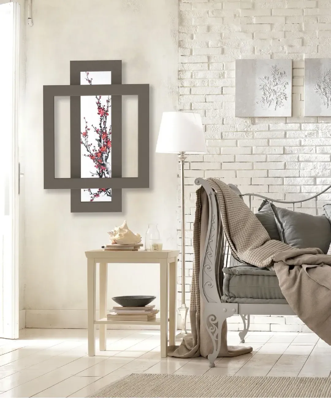 Combi Glass dizajnerski radijator u prostoru pogled 3