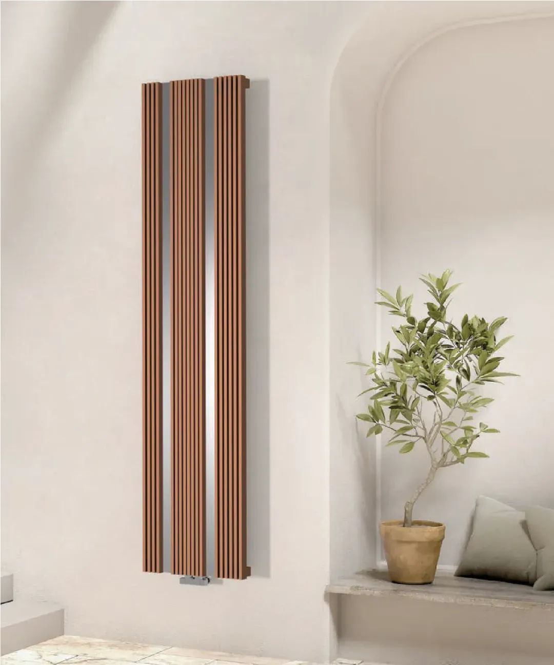 Invisible 40 dizajnerski radijator u prostoru pogled 1