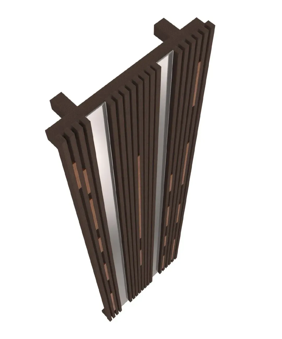 Invisible 40 Wood dizajnerski radijator pogled 1