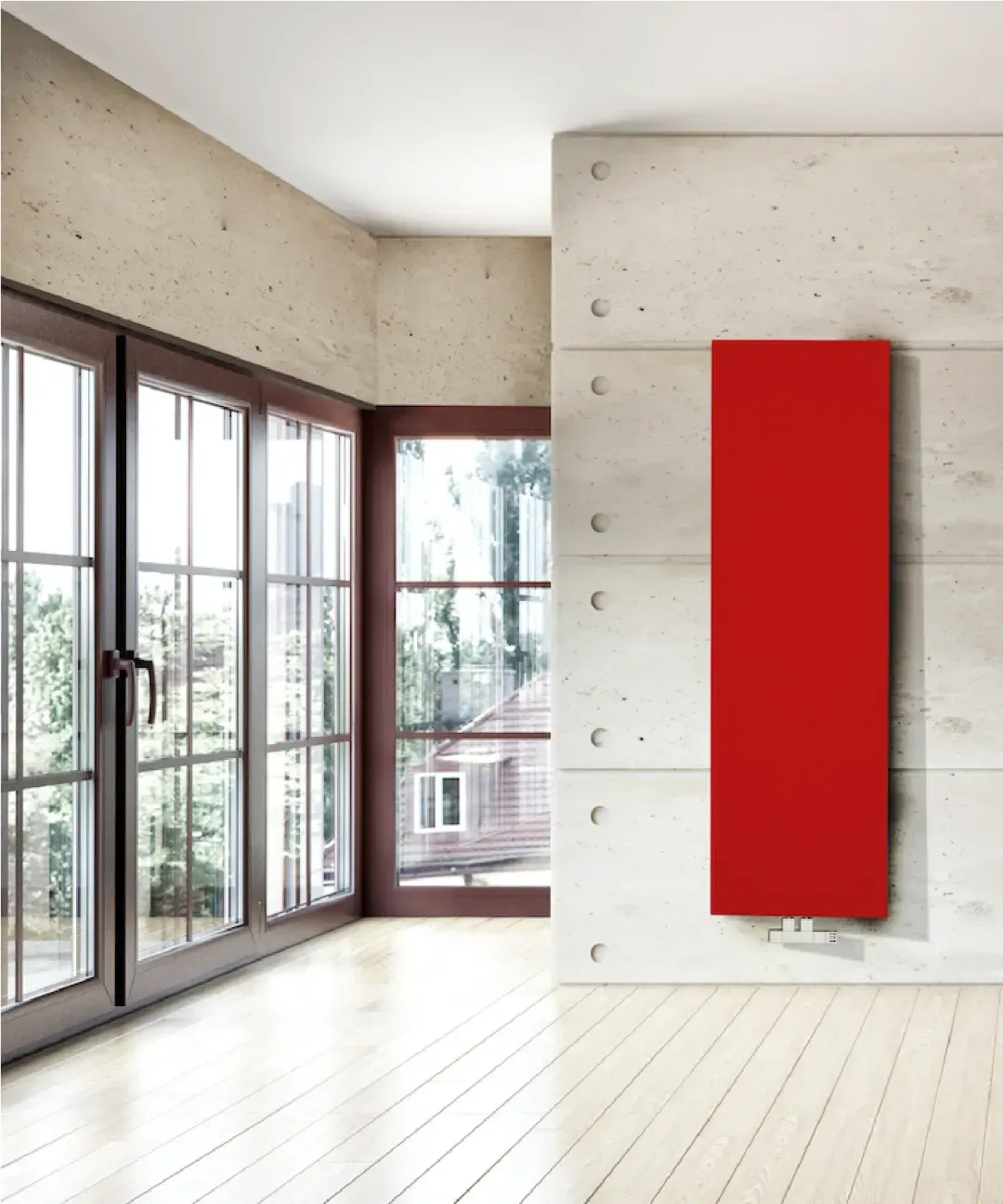 Nova PP45 dizajnerski radijator u prostoru pogled 2