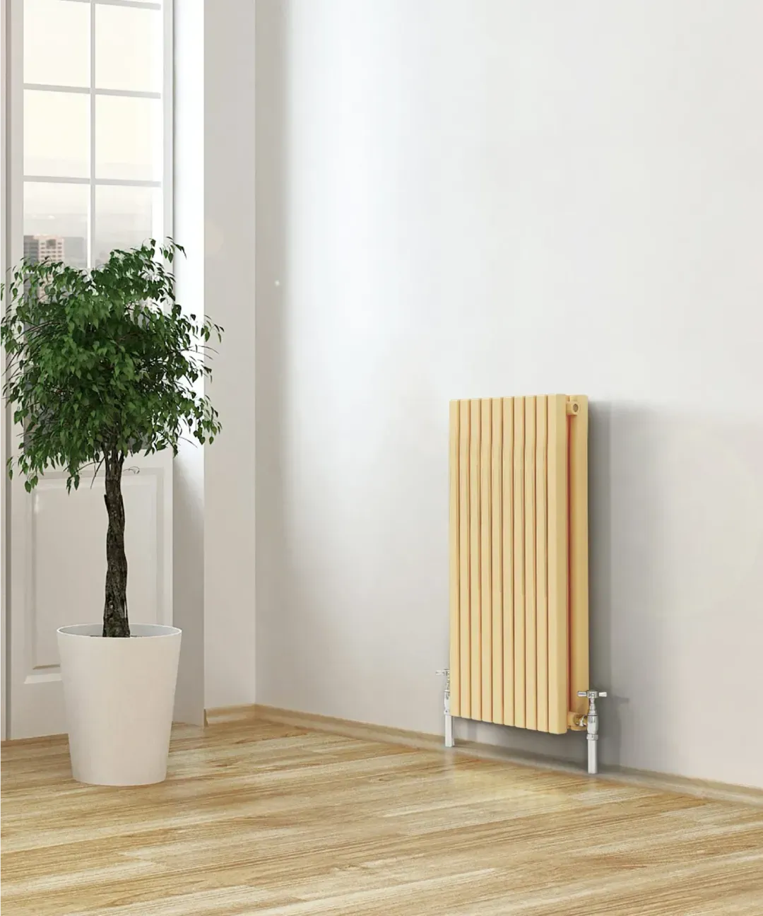 Vertica D Bi dizajnerski radijator u prostoru pogled 2
